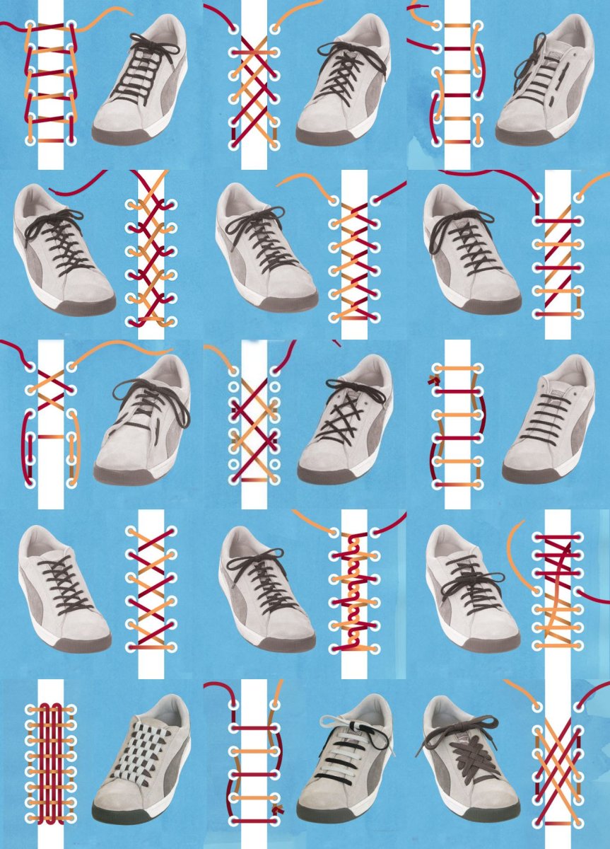 Разновидности шнуровки кроссовок