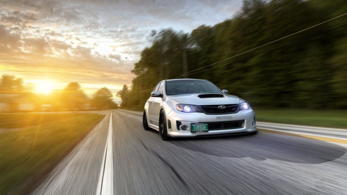 Субару Импреза WRX STI В движении