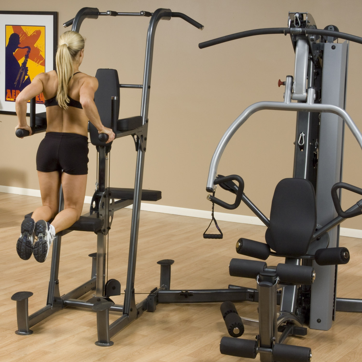 Пресс-турник-брусья с противовесом body Solid FCDWA