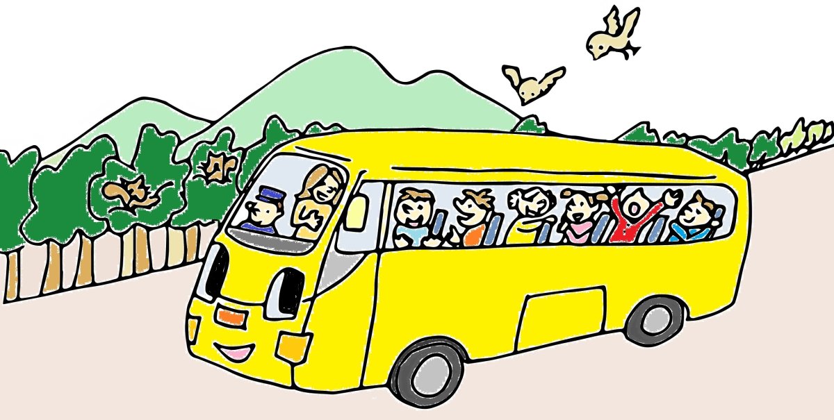 Путешествие на автобусе рисунок