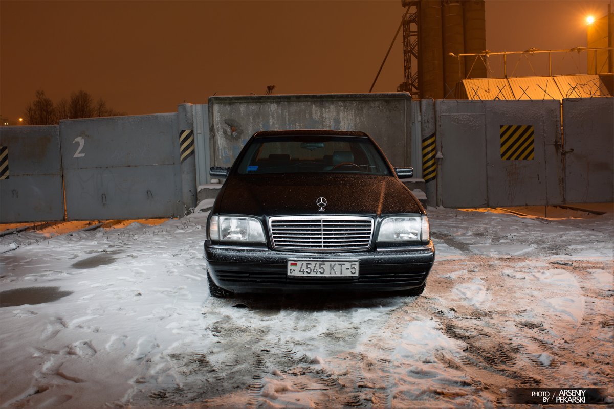 Mercedes Benz w140 зимой