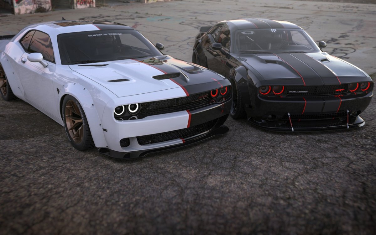 Dodge Challenger two face