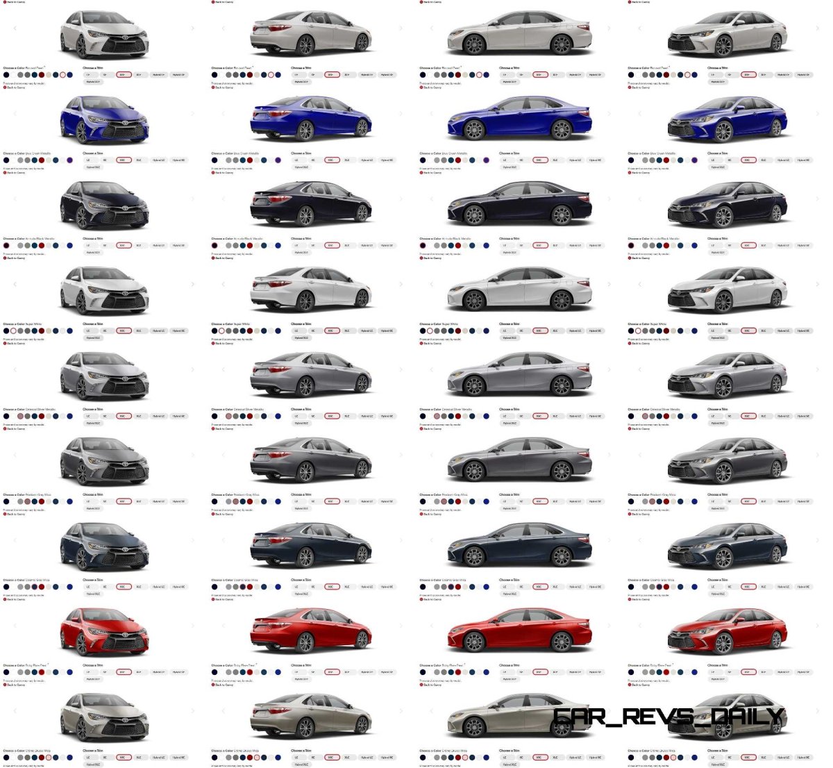 Эволюция кузова Toyota Camry