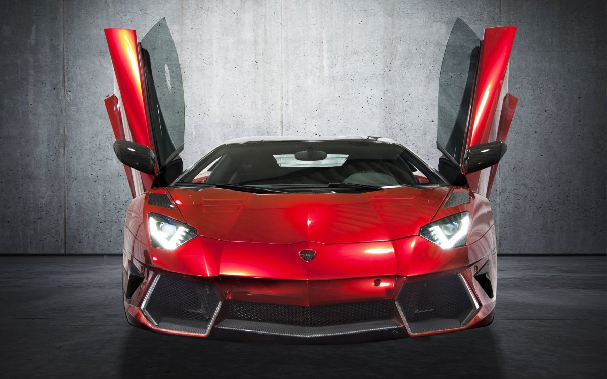 Lamborghini Aventador lp700-4 красный