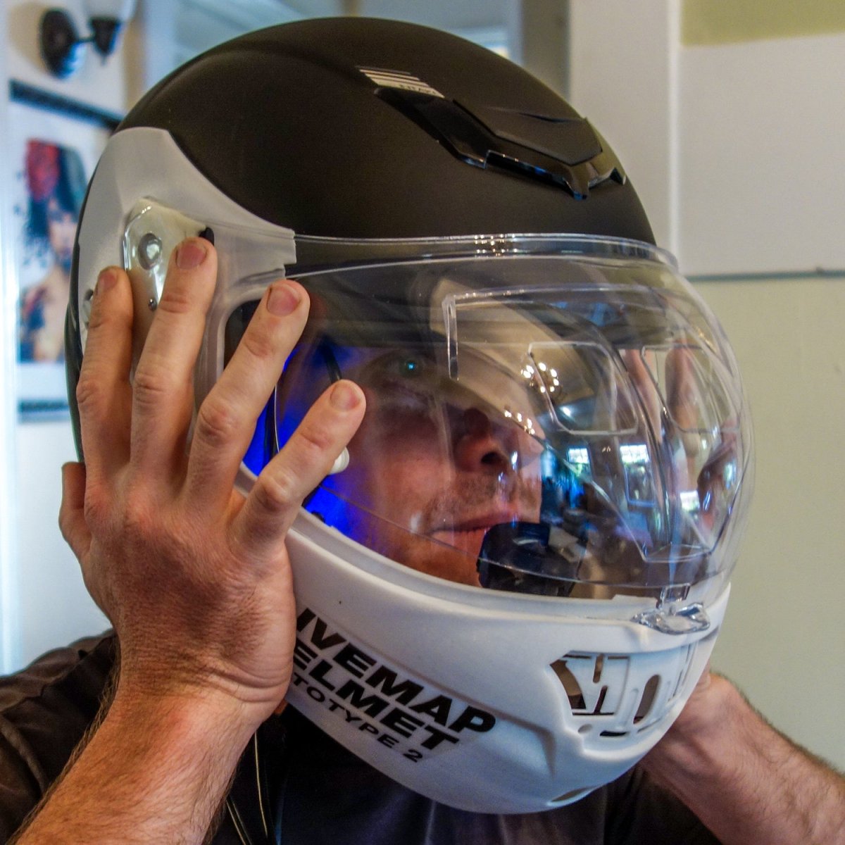 Шлем мотоциклетный проекции