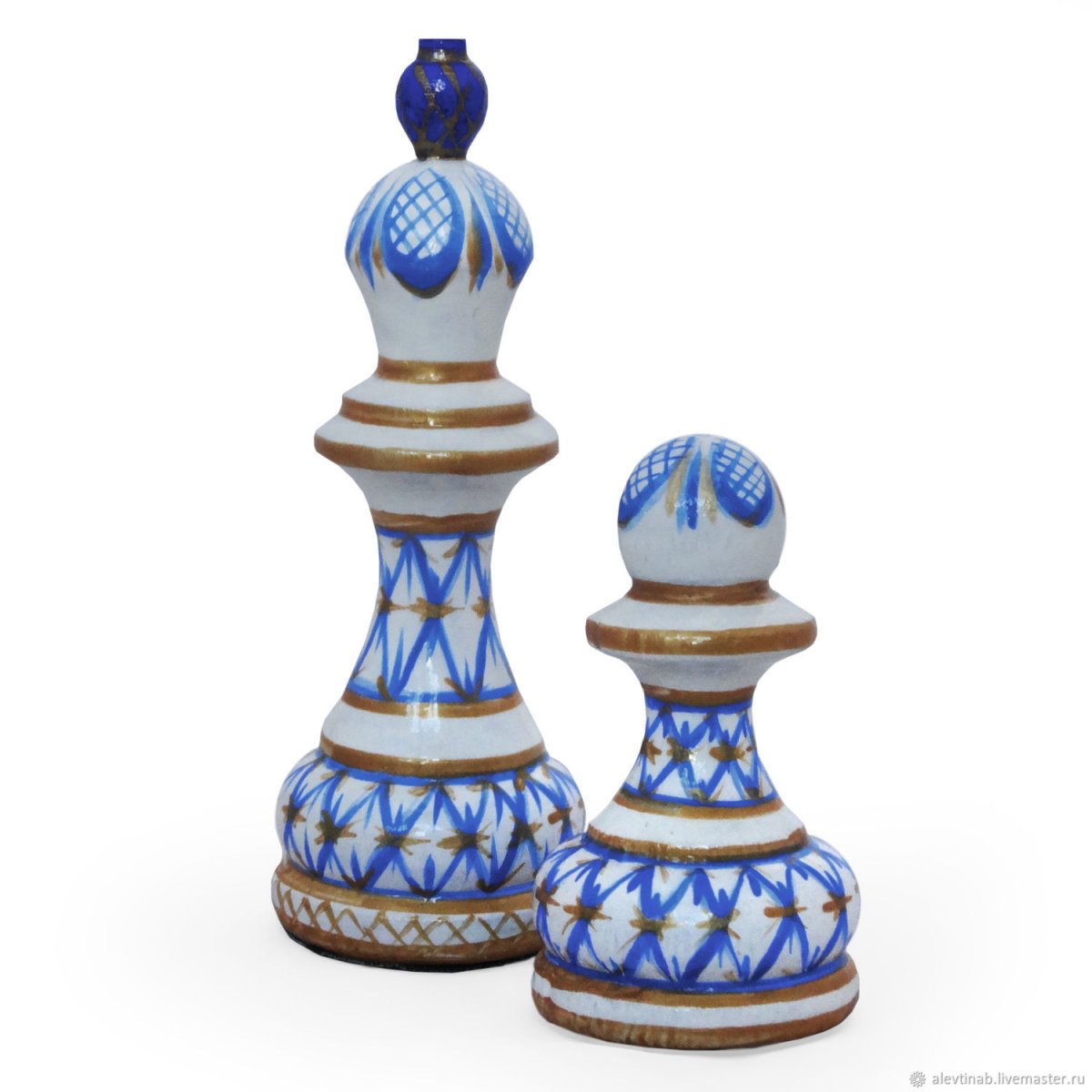 Шахматы рисунок Кобальтовая сетка