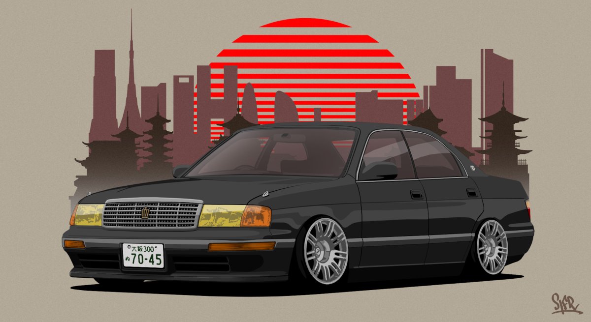 Toyota Crown s140 стенс