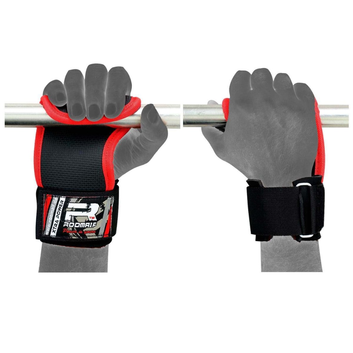 Накладки гимнастические RWS-801 (Black/Red)