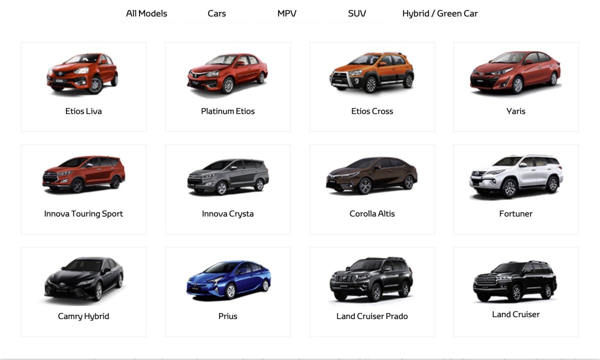 Toyota all models