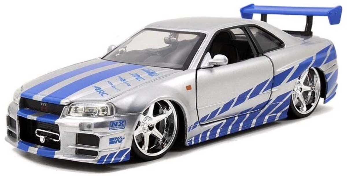 Машинка fast and Furious Форсаж 1 24 Nissan Skyline gt-r r34