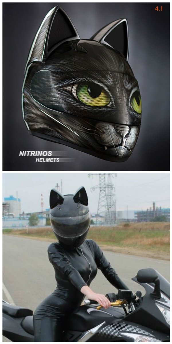Шлем с кошачьими ушками