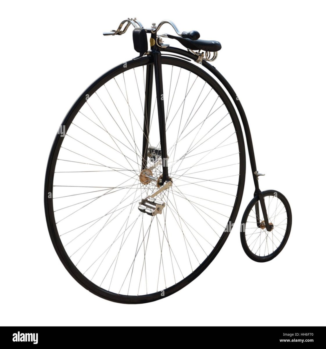 Ретро велосипед с большим передним колесом