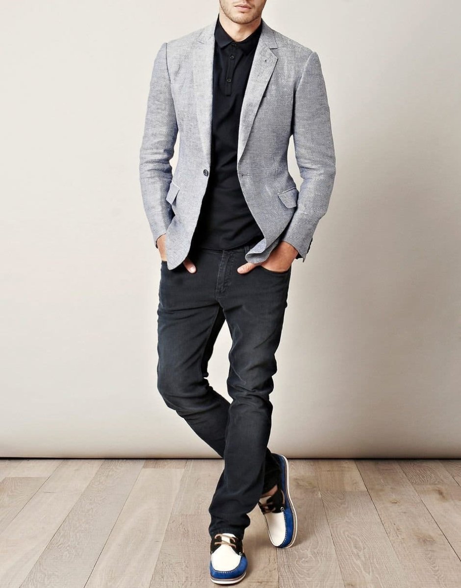 Пиджак с джинсами мужские