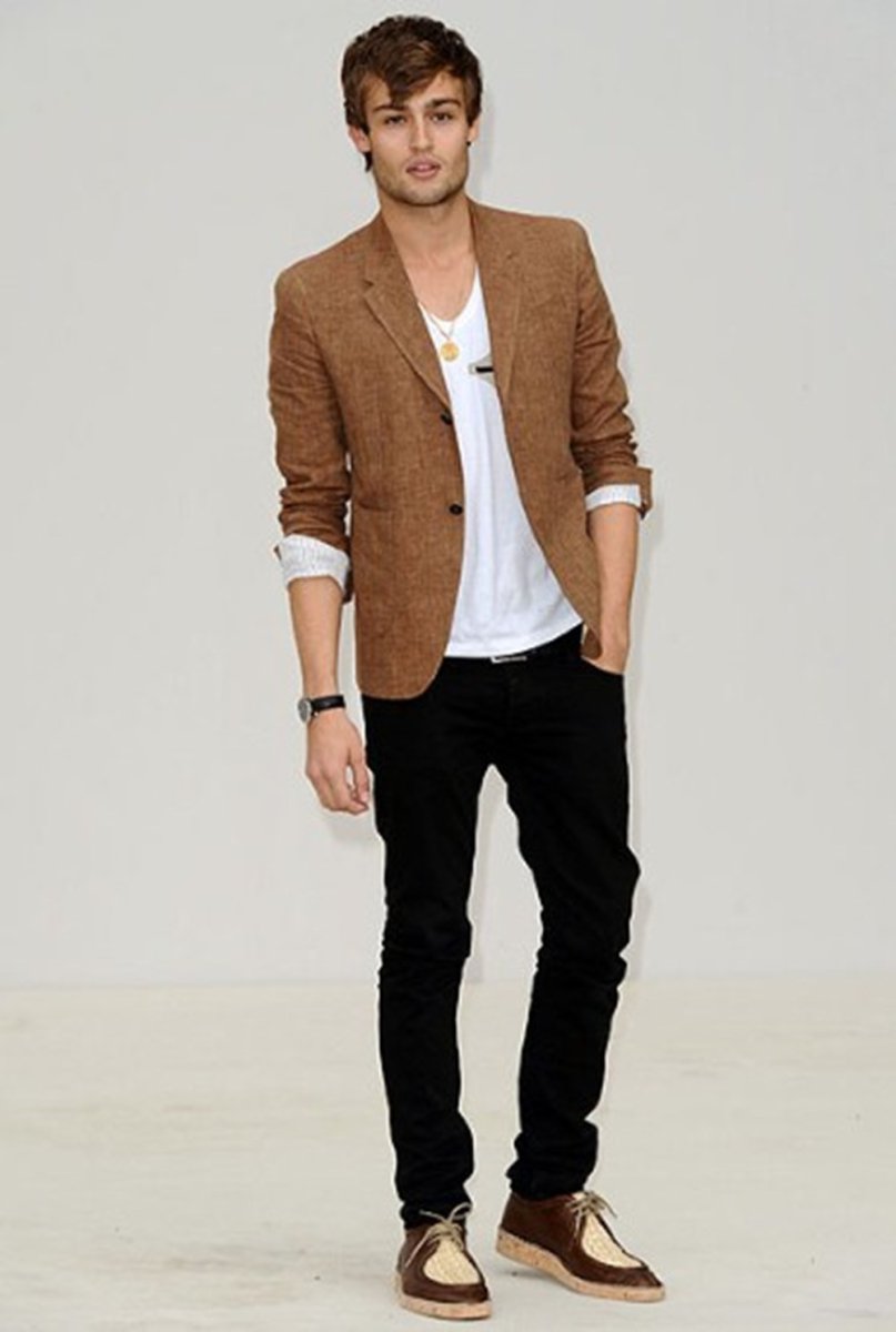 Пиджак с майкой мужской лук