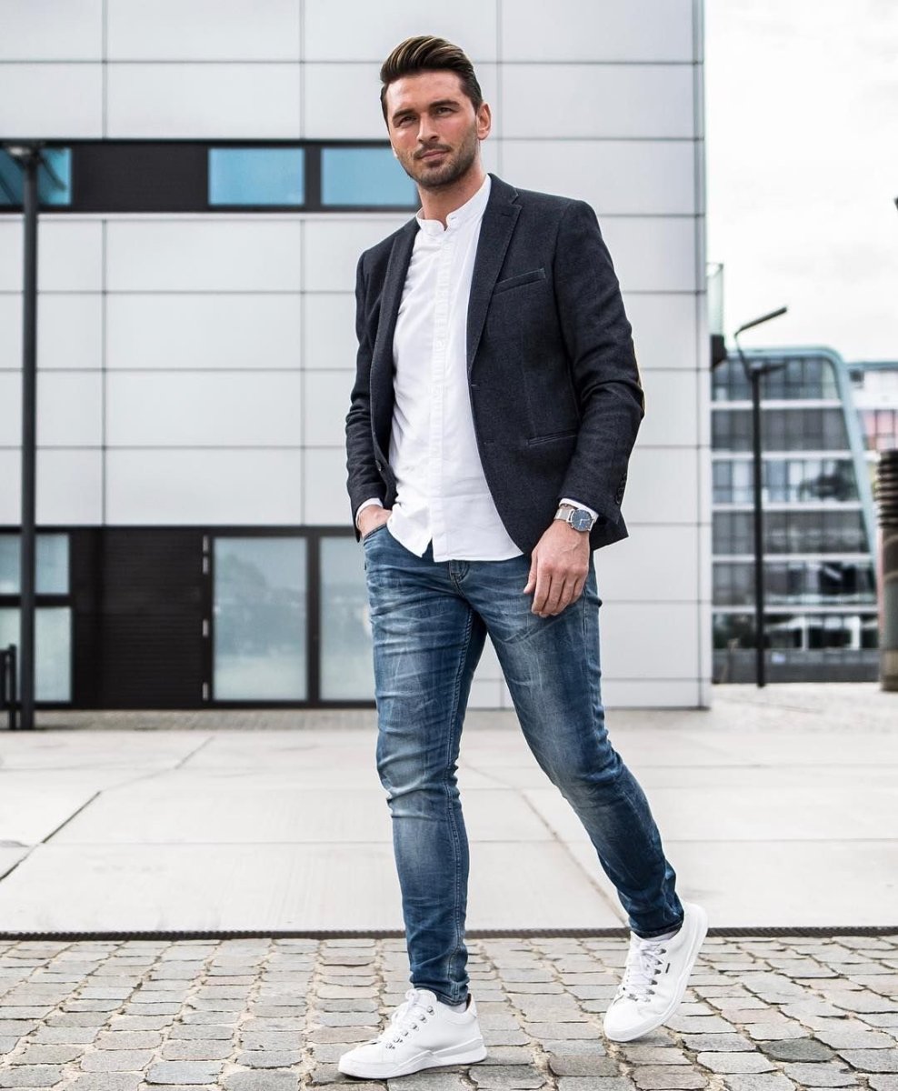 Пиджак с джинсами мужские