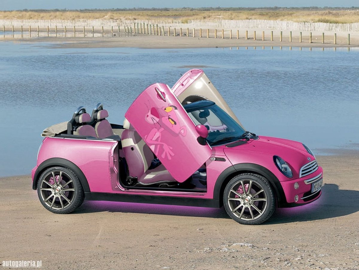 Mini Cabrio Cooper розовый