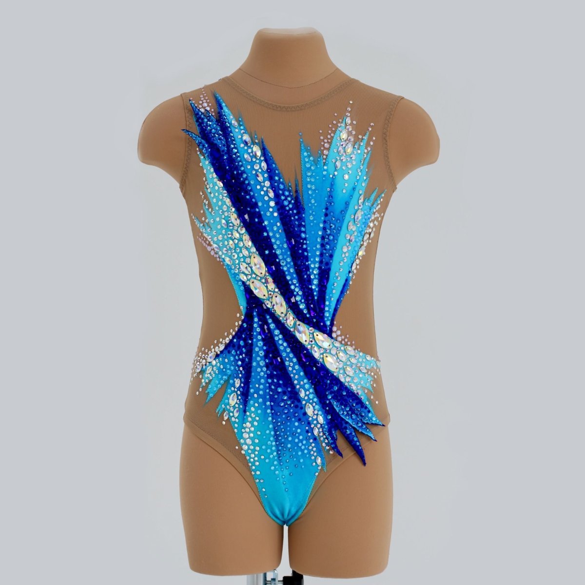 Купальник для художественной гимнастики синий