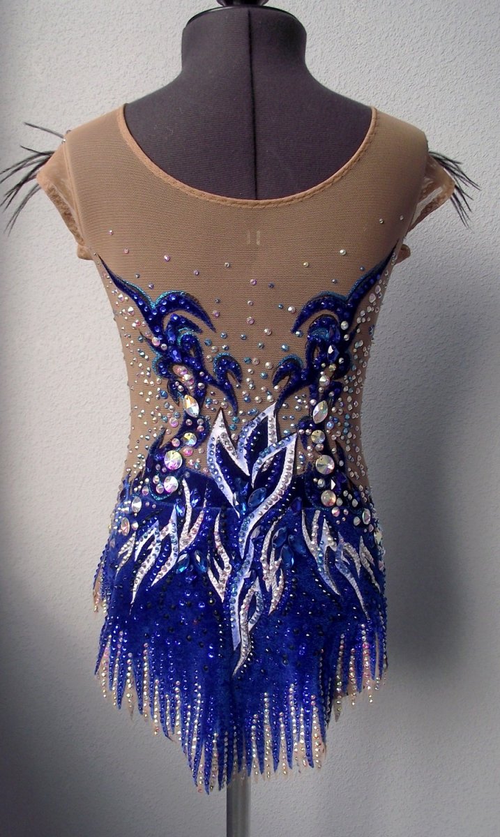 Купальник для художественной гимнастики синий