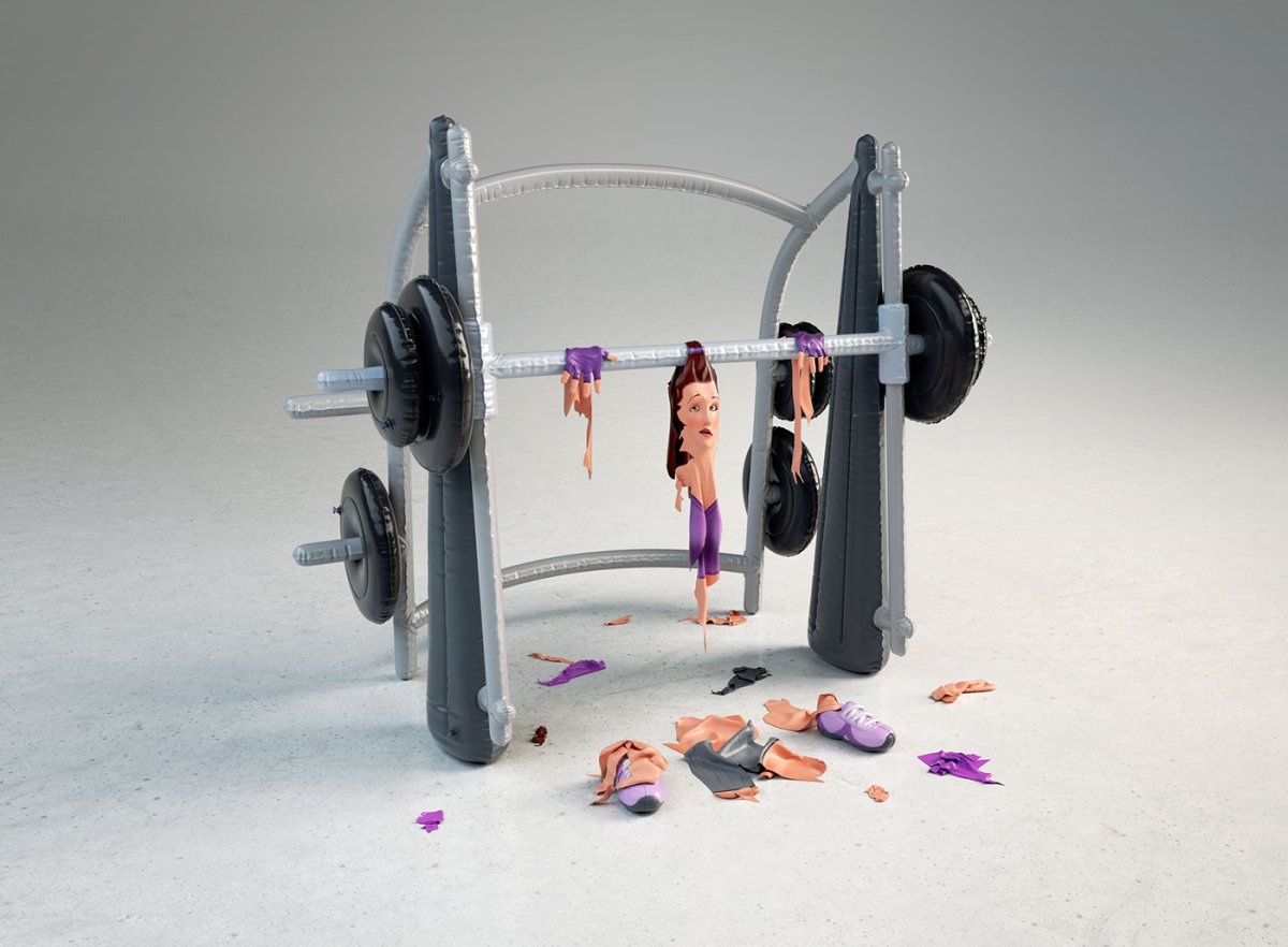 Креативная реклама фитнеса