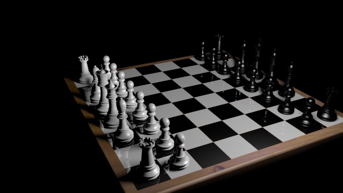 Шахматная доска черно белая