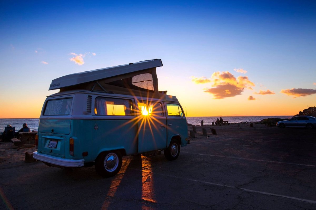 Bus Camper Volkswagen закат