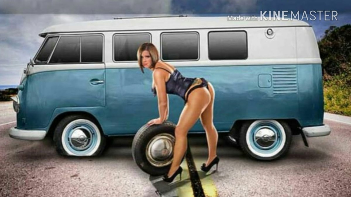 VW Bus девушка