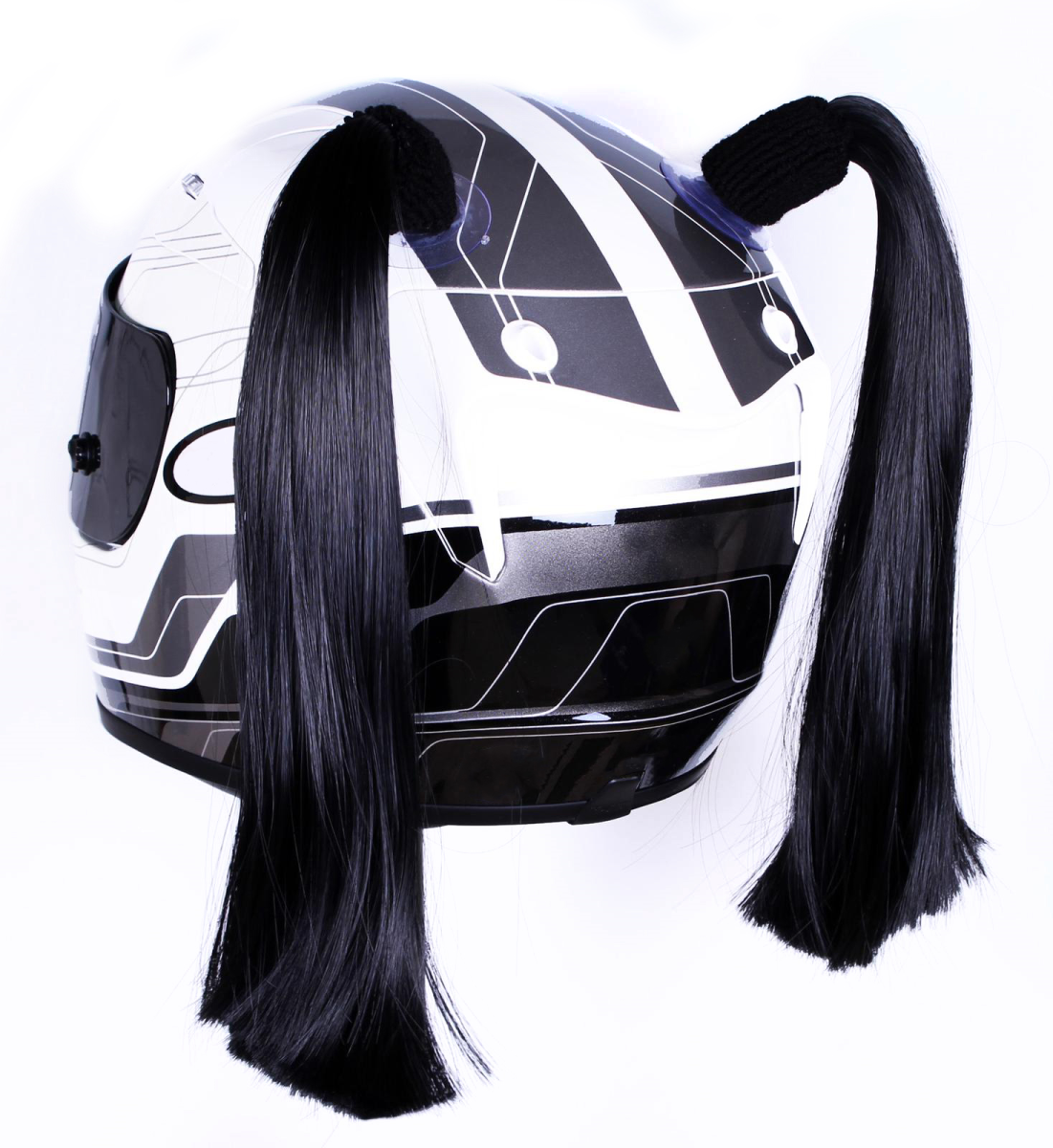 Шлем мотоциклетный с косичками