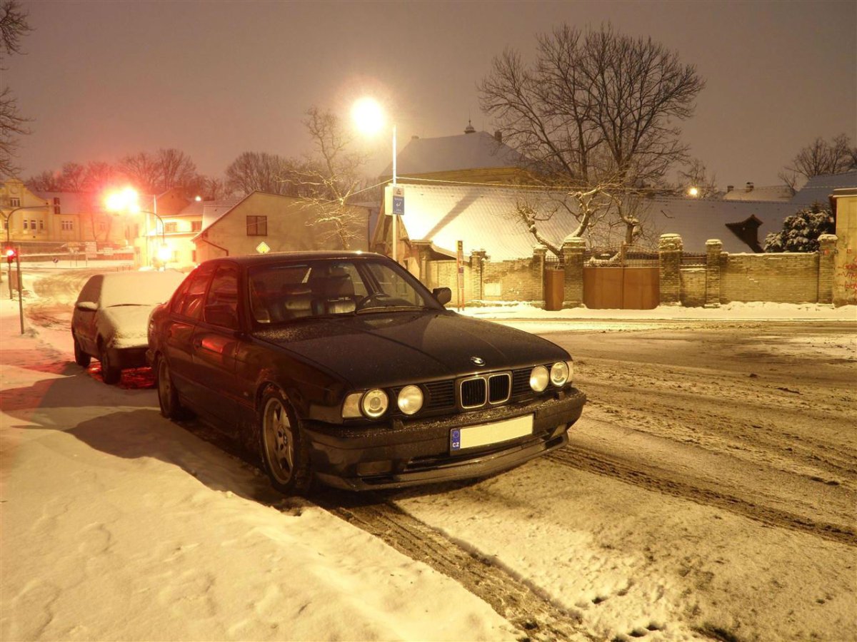BMW e34 зима