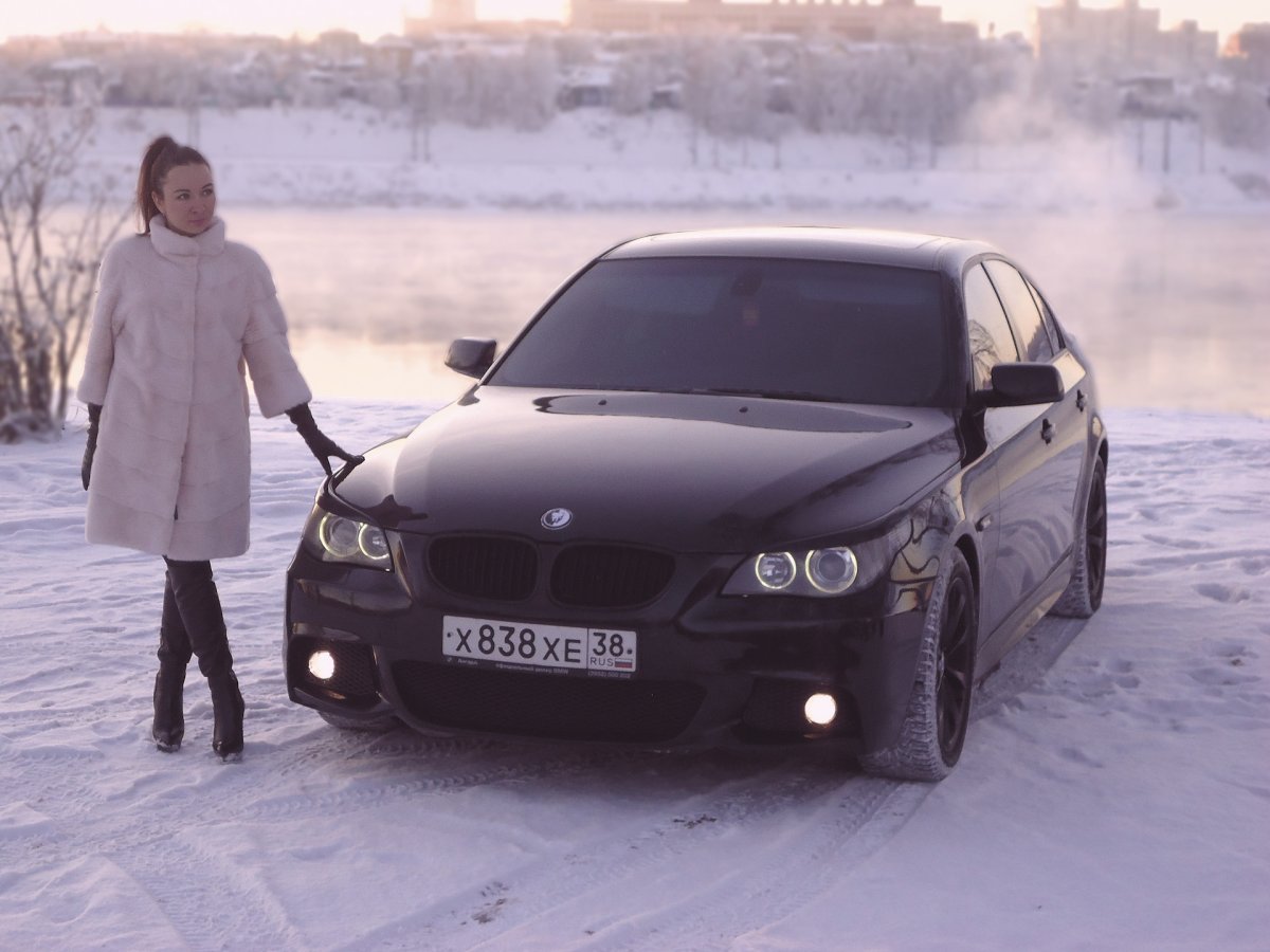 BMW e60 зимой