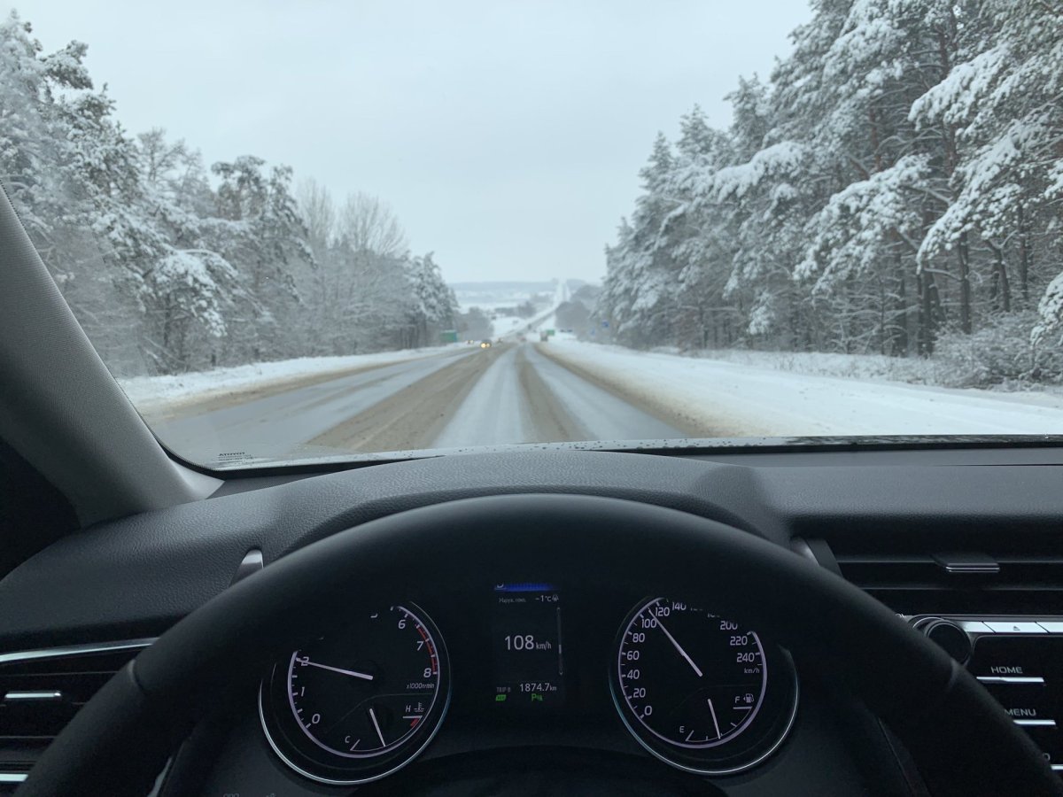 Камри 70 зима трасса