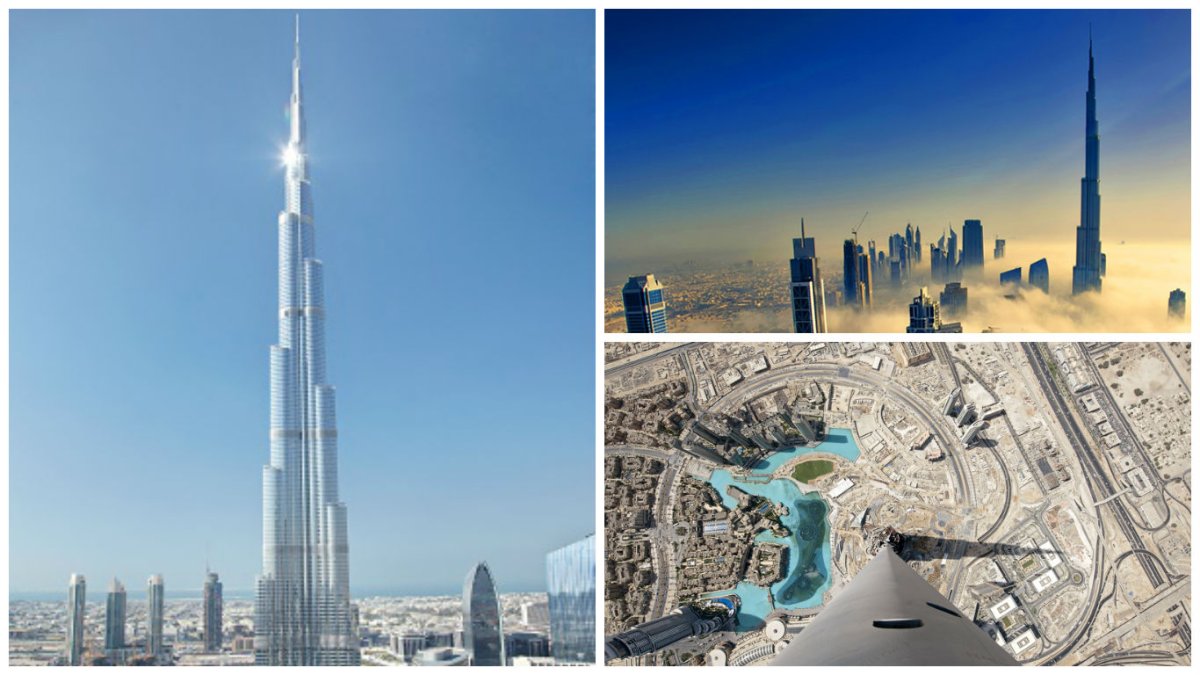 Вид с башни Бурдж Халифа в Дубае