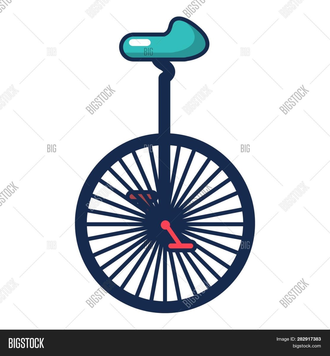 Одноколесный велосипед иллюстрация