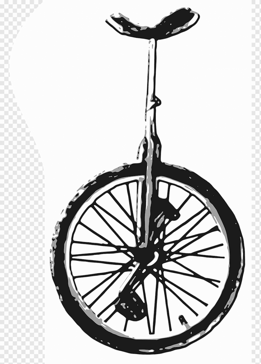 Одноколесный велосипед вектор