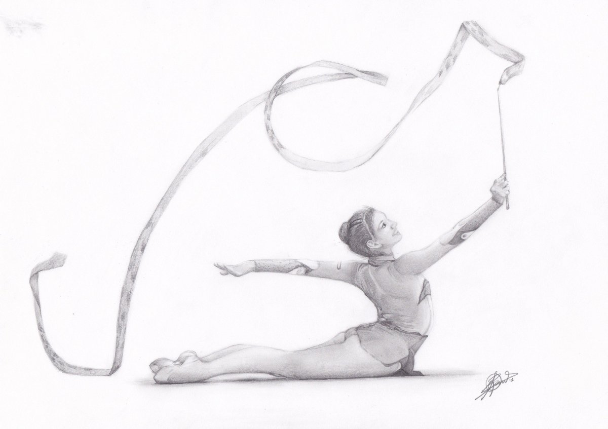 Художественная гимнастика рисунок карандашом
