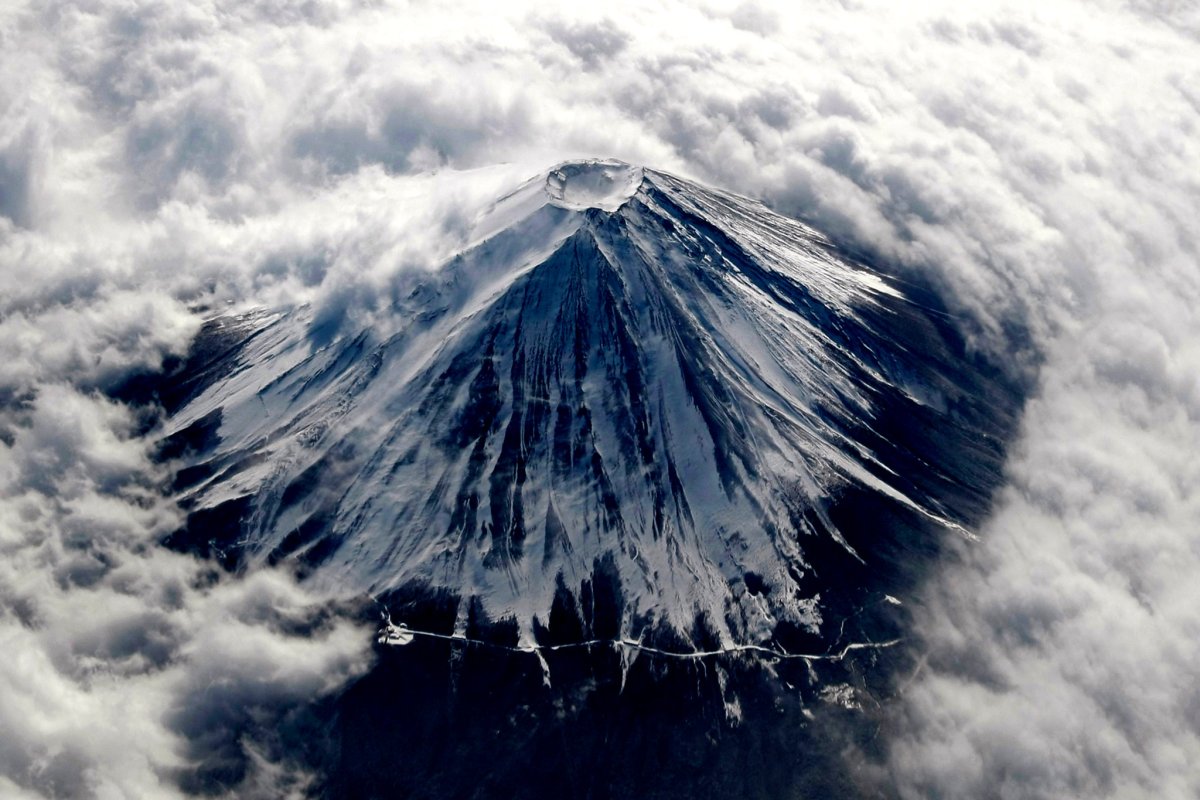 Вулкан Фудзияма высота