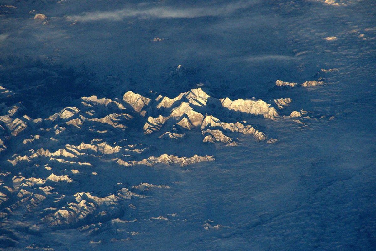 Гималаи горы вид из космоса