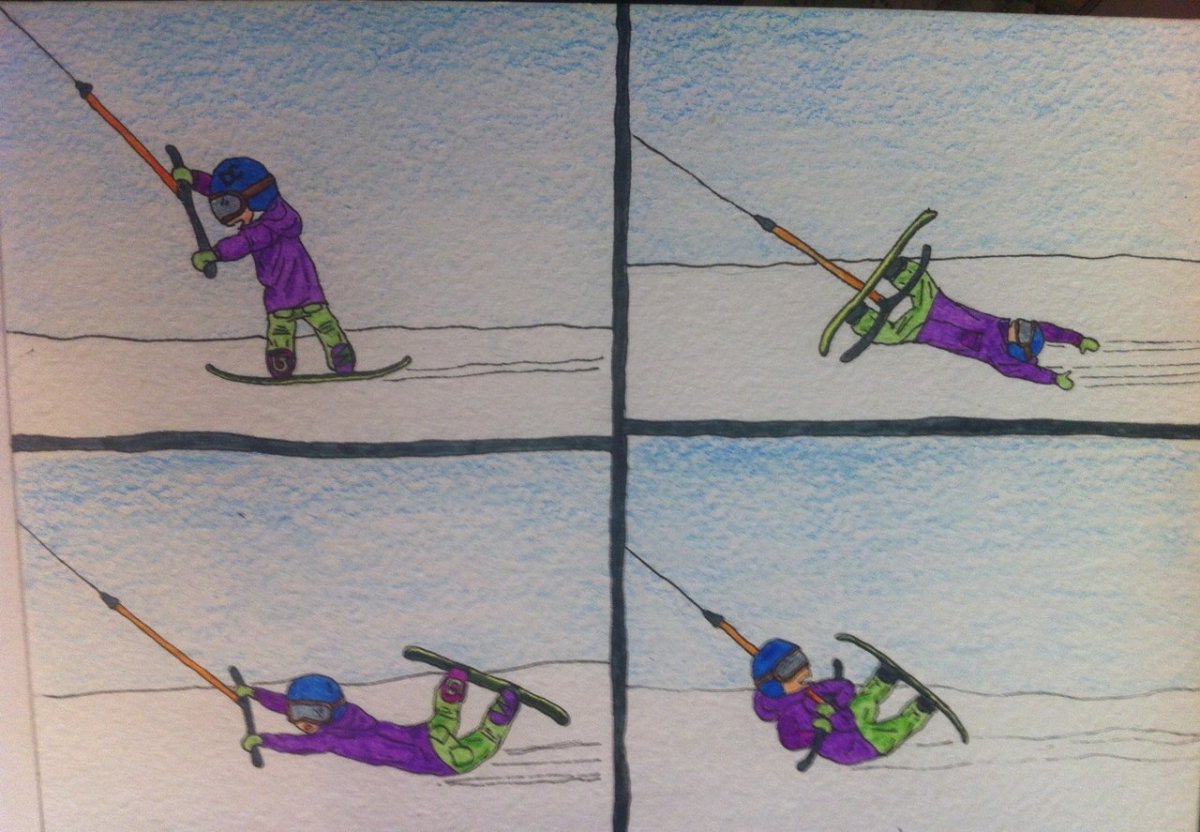 Бугельный подъемник для сноубордиста