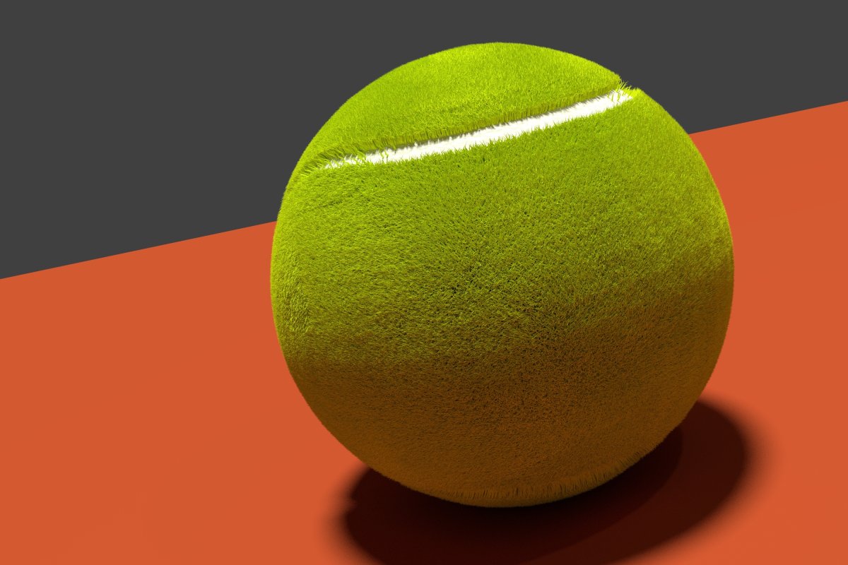 3д Макс анимация теннисного шарика