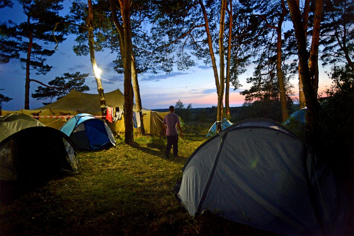 Сямозеро кемпинг с палатками