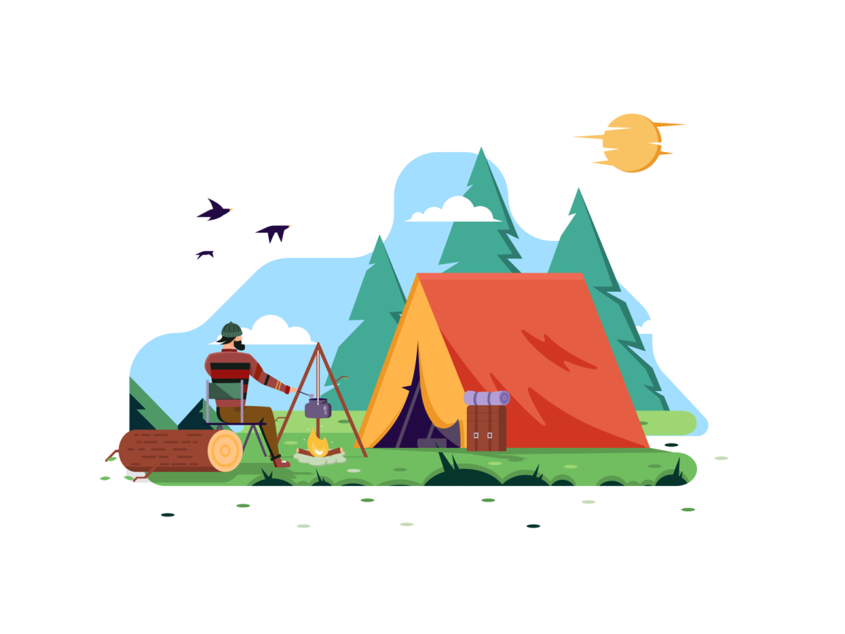 Палатка иллюстрация