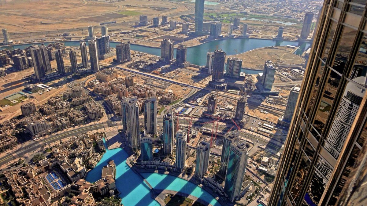 Emirates Hills Дубай вид сверху
