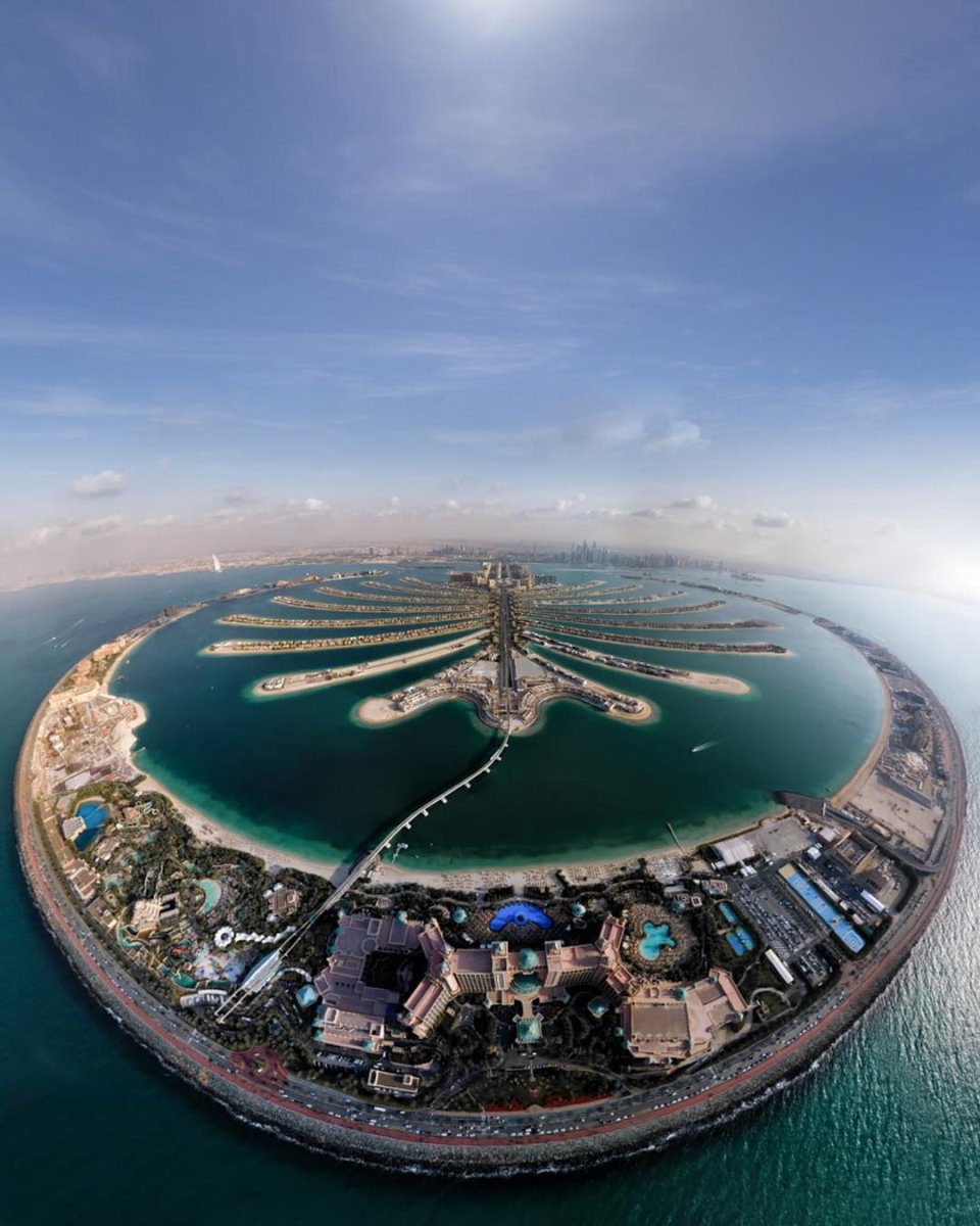 Palm Jumeirah Dubai с высоты птичьего полета