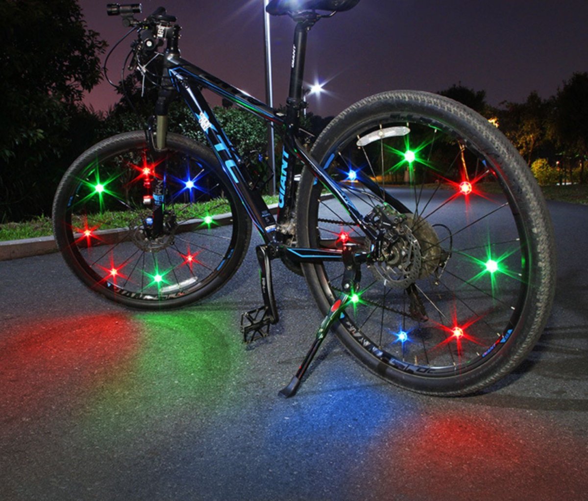 Подсветка колес велосипеда