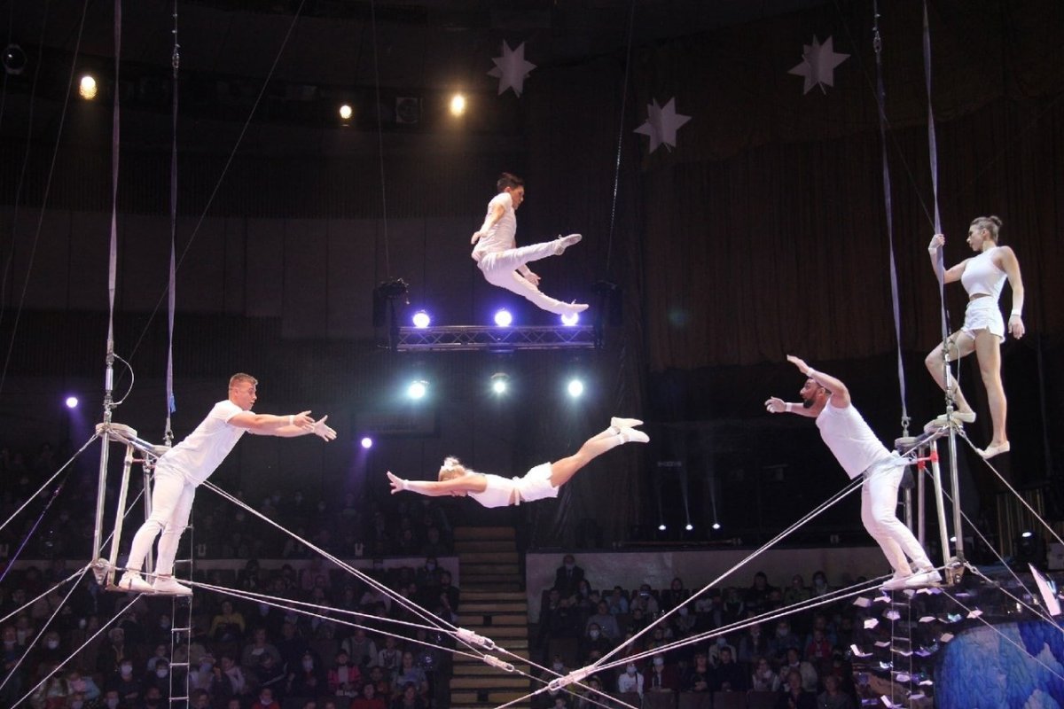 Цирк дети воздушные гимнасты