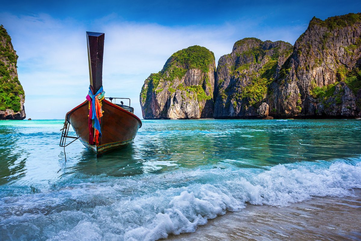 Чб фото лодка Тайланд