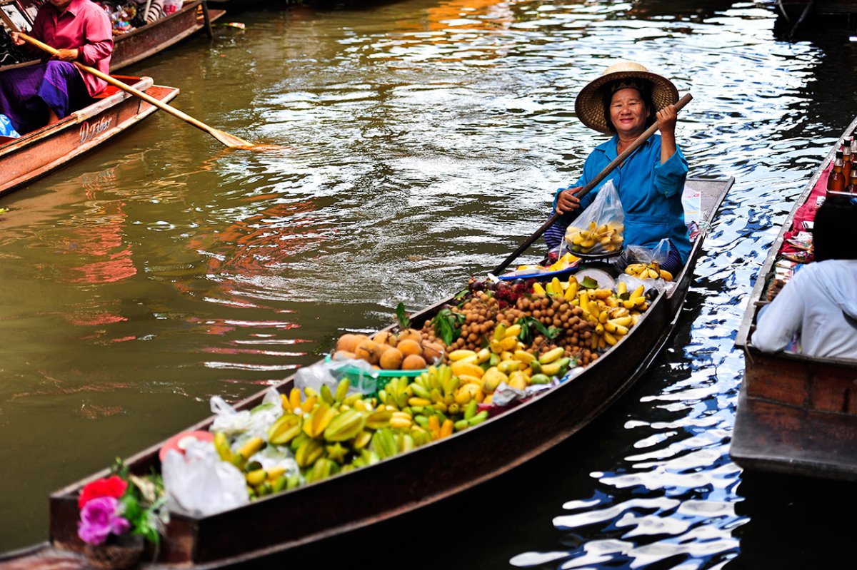 Деревянные лодки в Таиланде