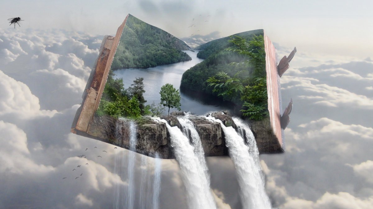 Книжный водопад