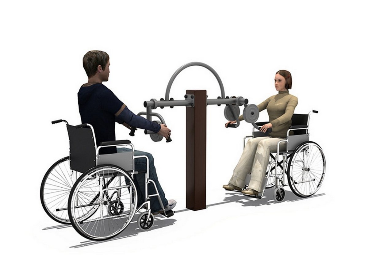 Тренажер для инвалидов колясочников гантели 33714