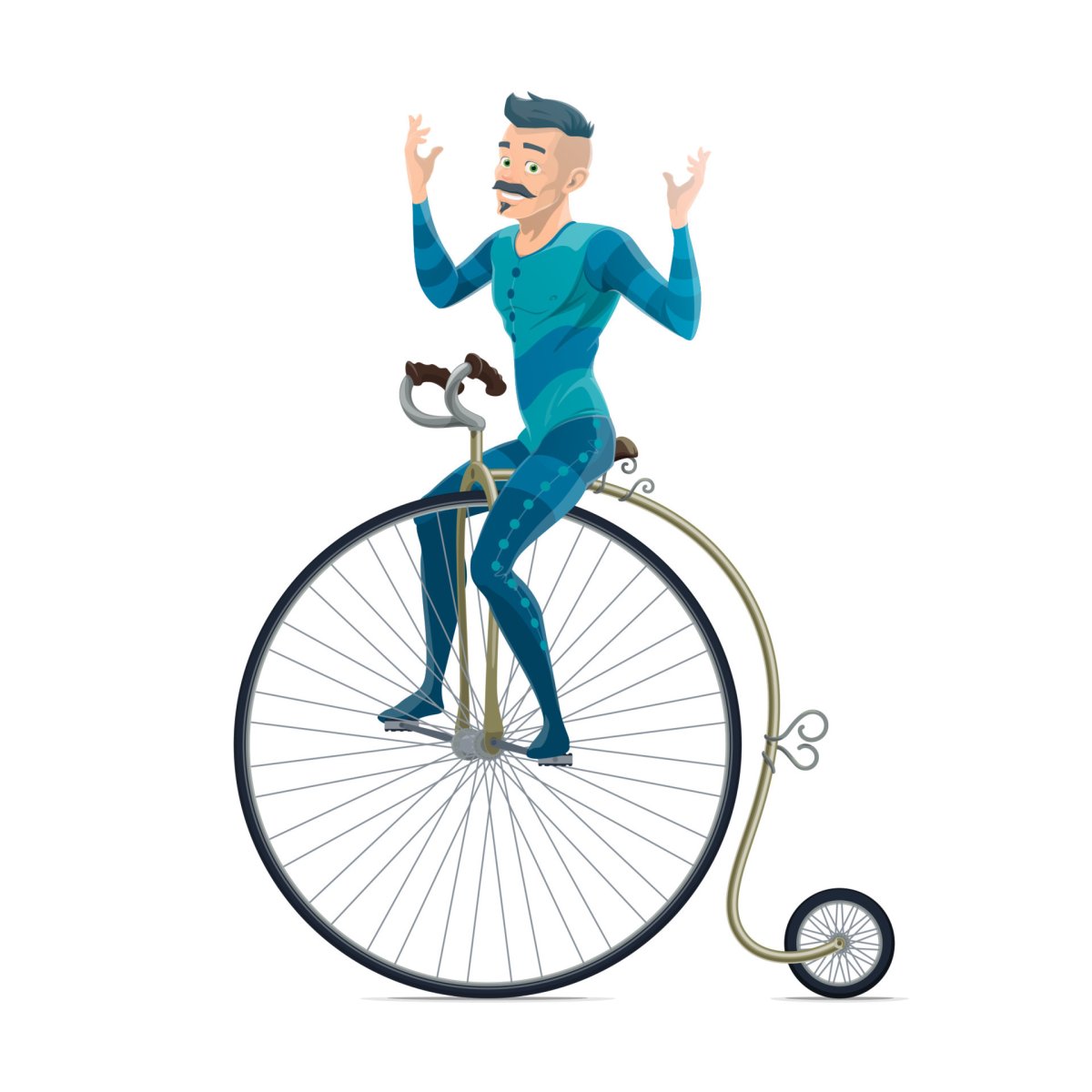 Жонглер на одноколесном велосипеде