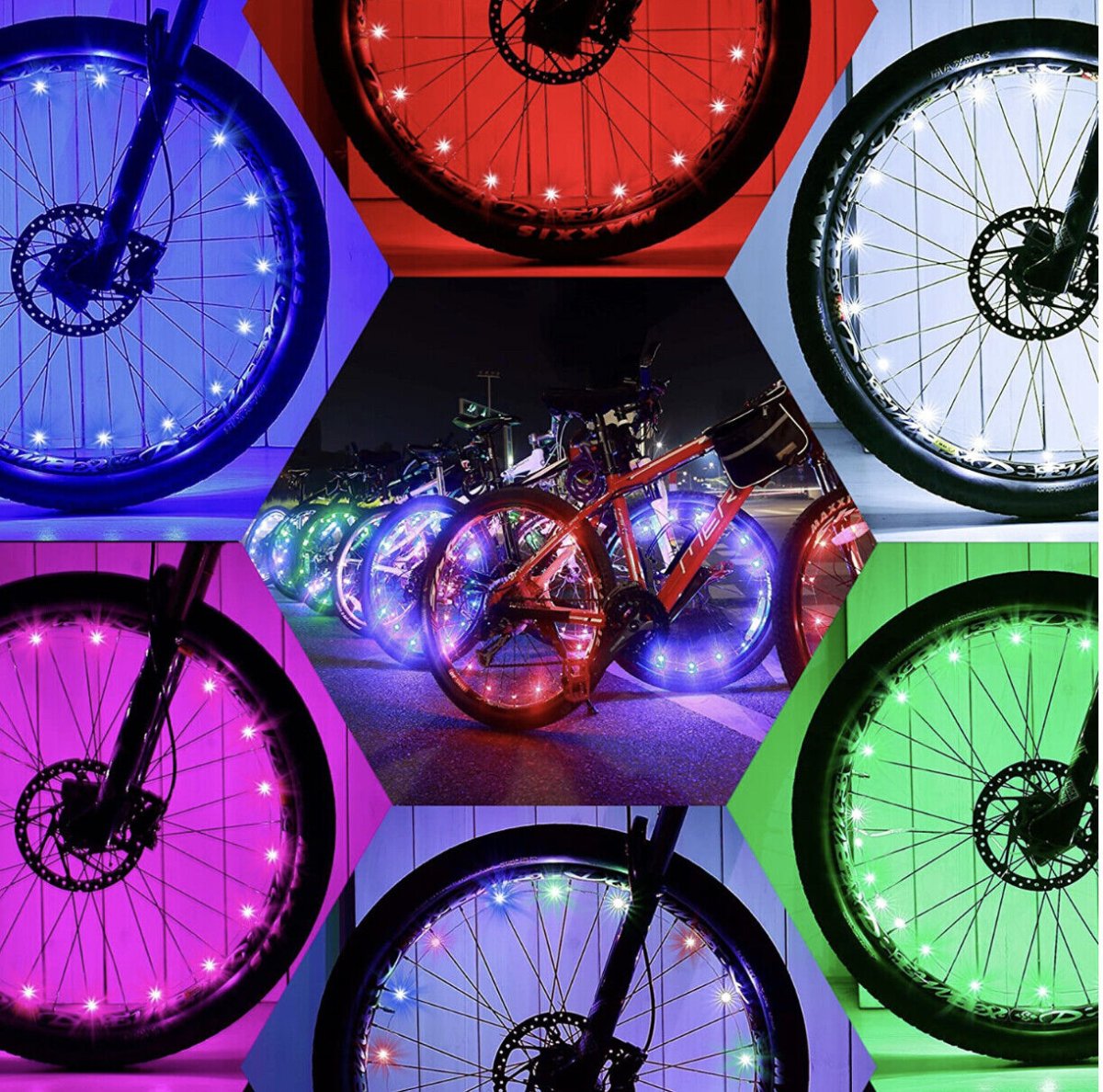 Подсветка для велосипедных колес Wheel Light spoke Light, 20 led